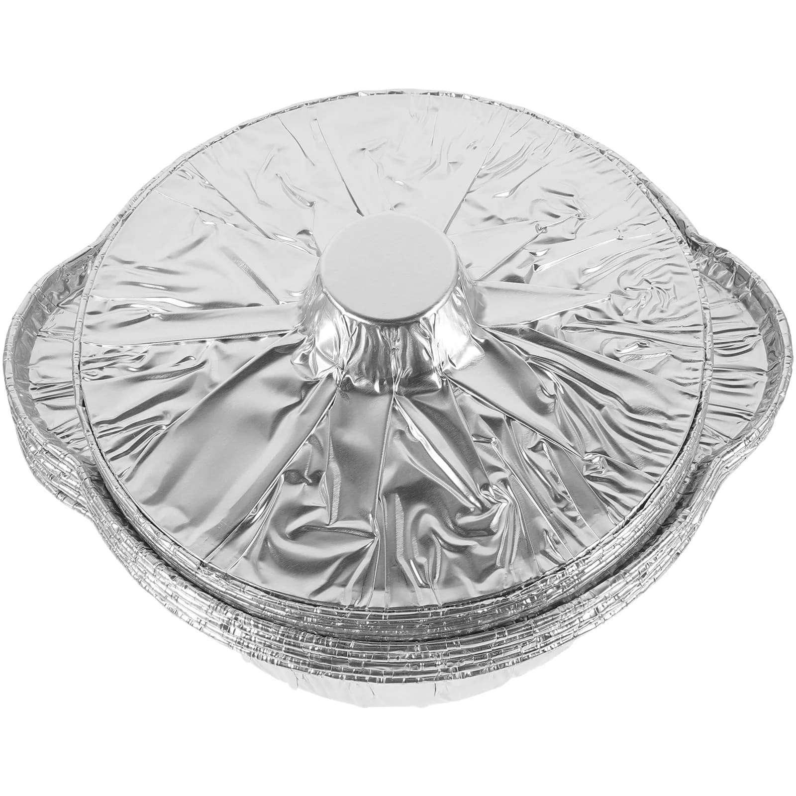 Set di 5 teglie in alluminio, contenitori per alimenti ispessiti per barbecue, campeggio, forno, friggitrice ad aria, microonde, multiuso