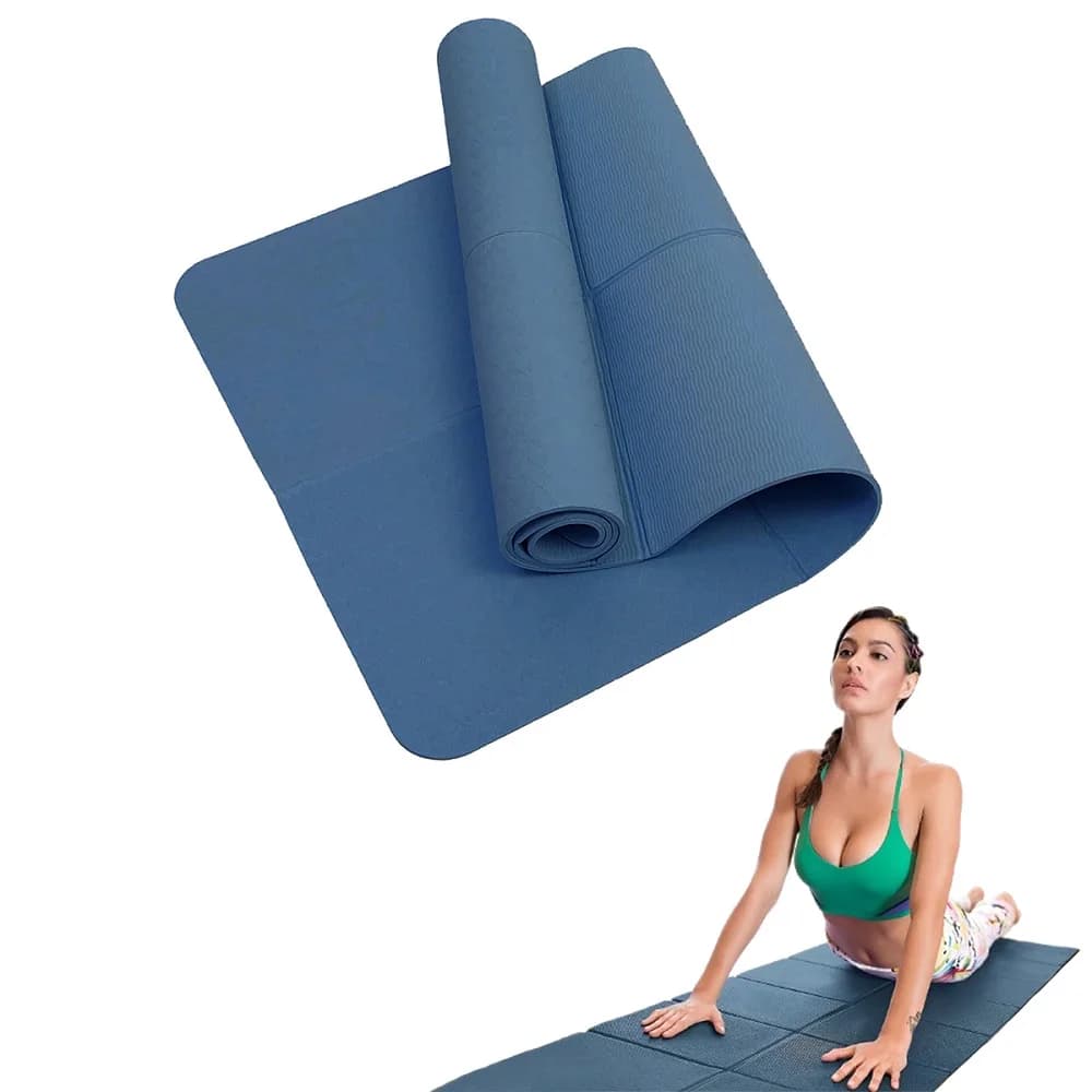 Yoga Mats in TPE Yoga Meditation Mat Foldable Gymnastics Mat for Pilates Soft Shock Absorber Sports Equipment Easy to clean