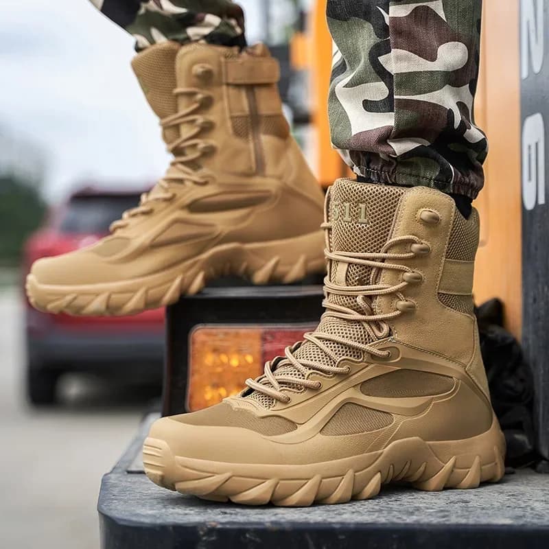 Stivali da uomo stivali da deserto della forza speciale stivali da trekking all'aperto scarpe alla caviglia scarpe antinfortunistiche da lavoro da uomo Sneaker da uomo stivali da moto da uomo