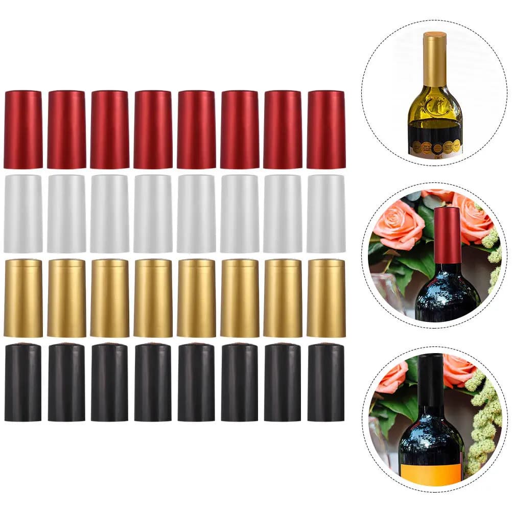 200 Pezzi Tappi Termoretraibili per Bottiglie di Vino, Chiusure Flessibili Sigillanti, Accessori per Vino, Coperture per Bottiglie