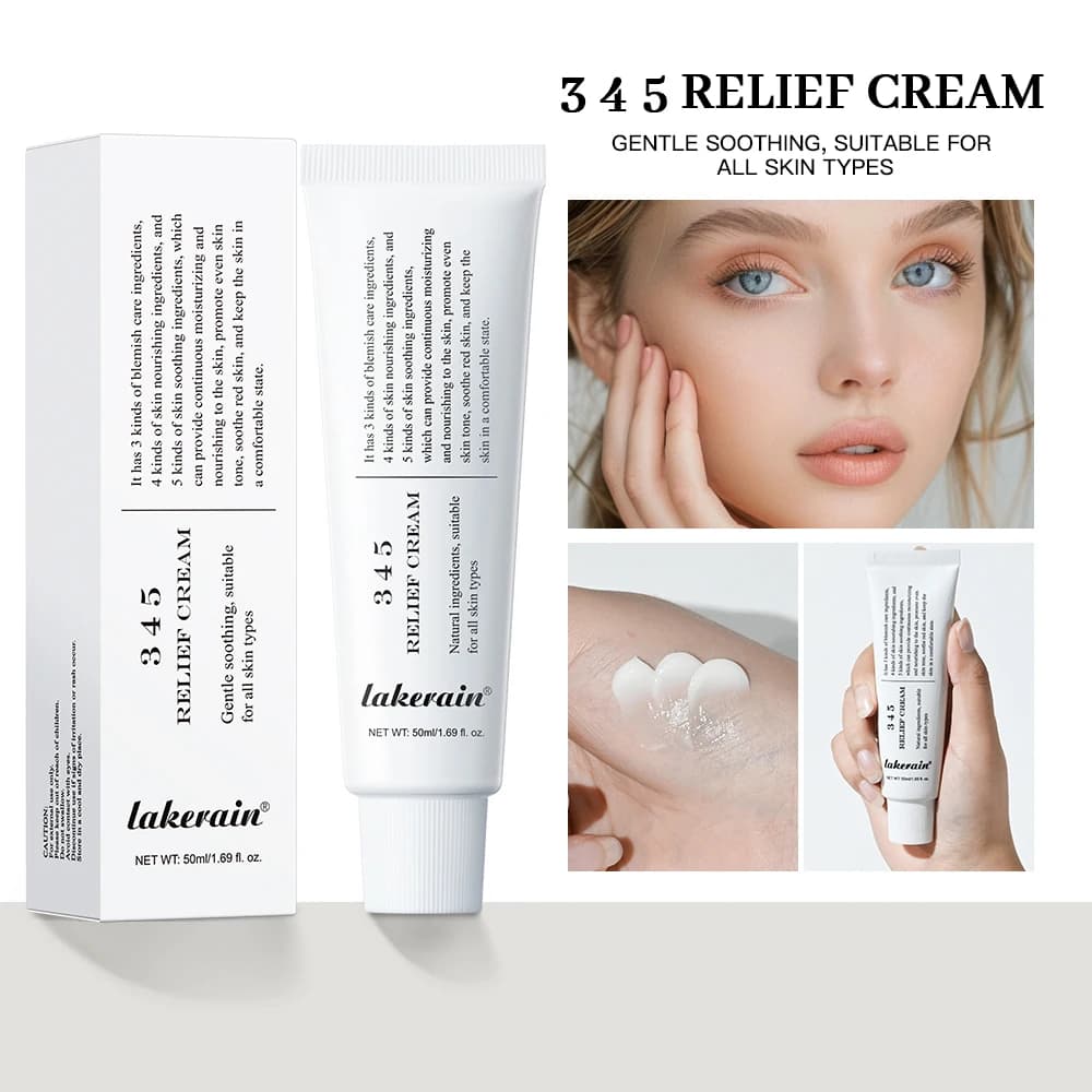 345 Soothing Cream Complete Solution to Skin Problems Anti-sugar and Antioxidant Skin Sleaching Improve acne stretching Moistu