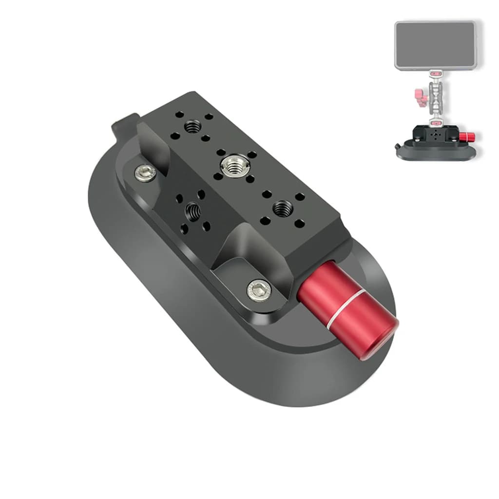 Vacuum suction cup for manual pump with support bracket for camera with 1/4 hole for GoPro Insta360 DJI Car monitor adapter