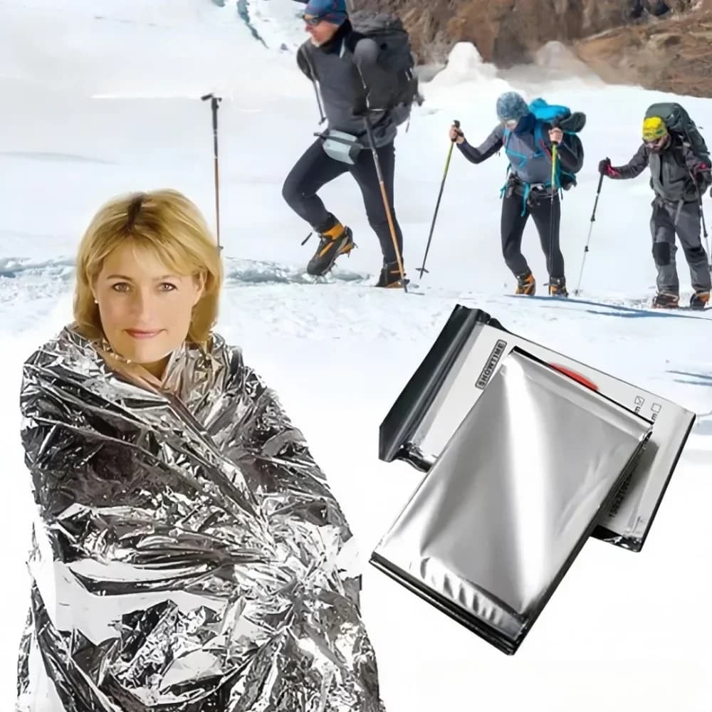YITAPE Emergency Survival Blanket Thermal Waterproof Heat Reflective Foil Space Blanket for Outdoor Camping Hiking Rescue