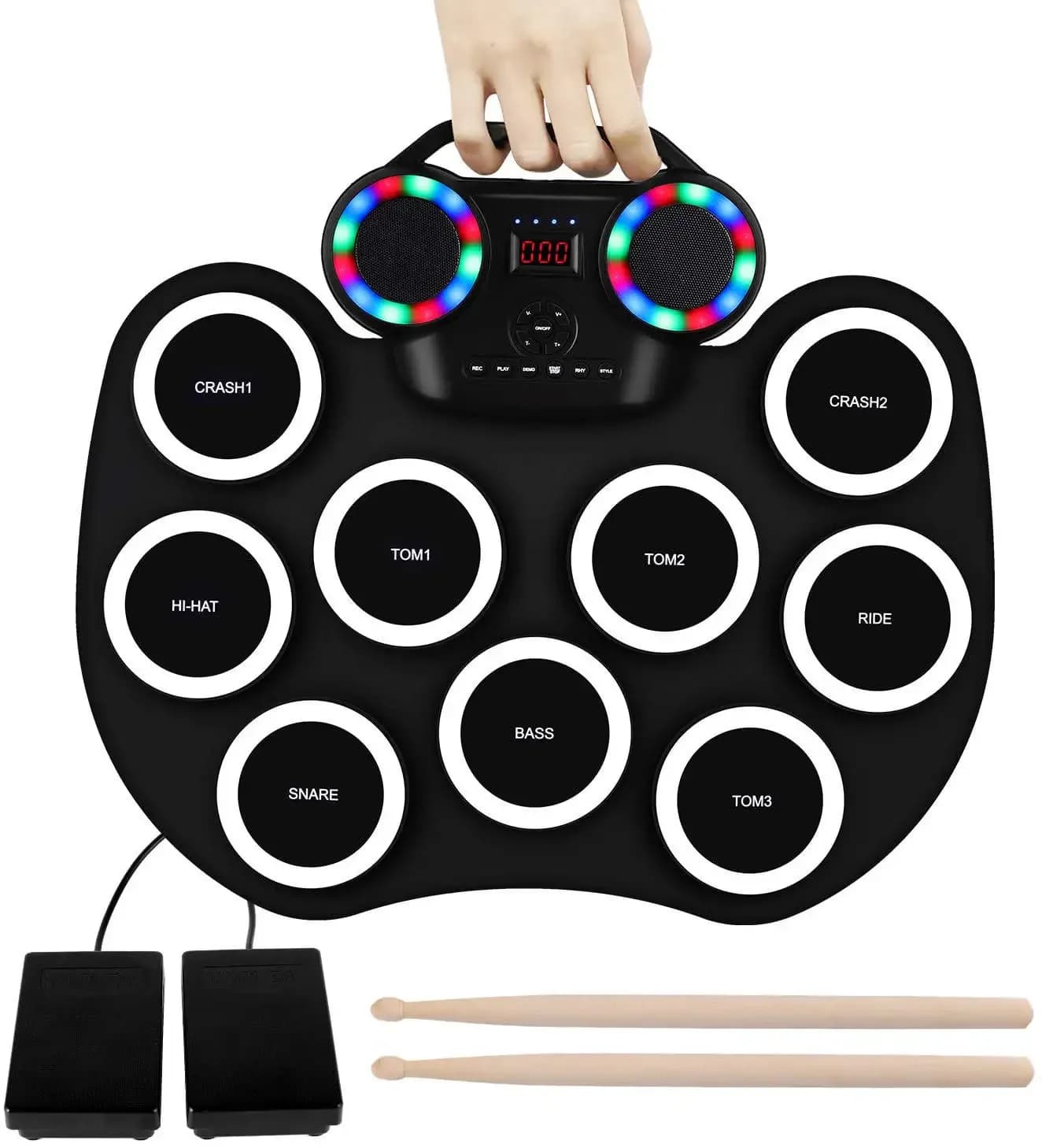 Kit di batteria arrotolabile per batteria all'ingrosso Set di batteria elettronica Bateria Electronica Giocattoli per bambini Strumenti musicali