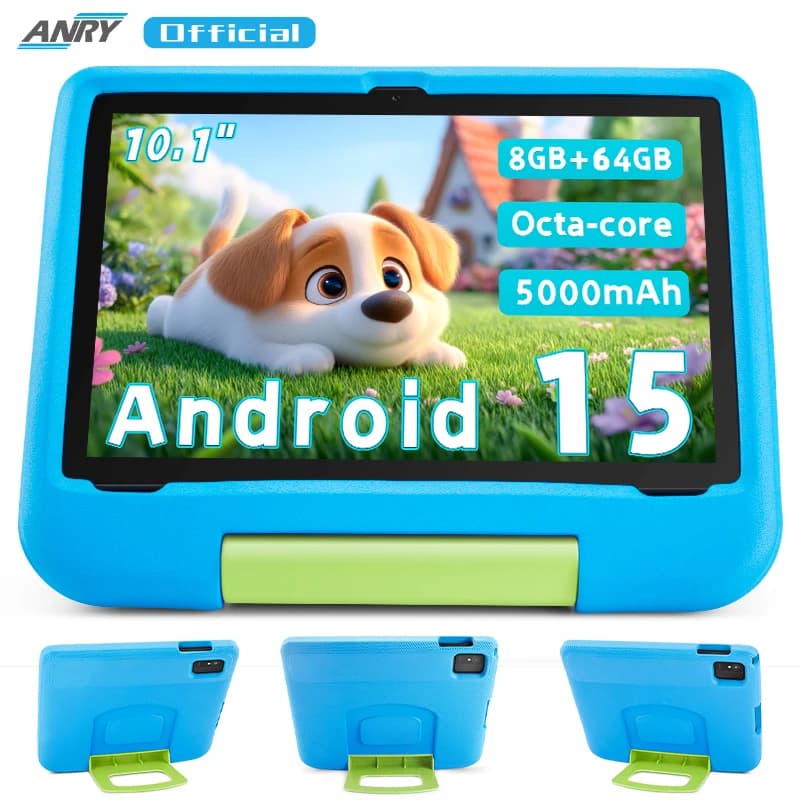 Tablet for children, 10.1 inch Android tablet for children with eye protection screen, 8 GB (4 + 4 GB) RAM 64 GB storage, 5000 mAh battery