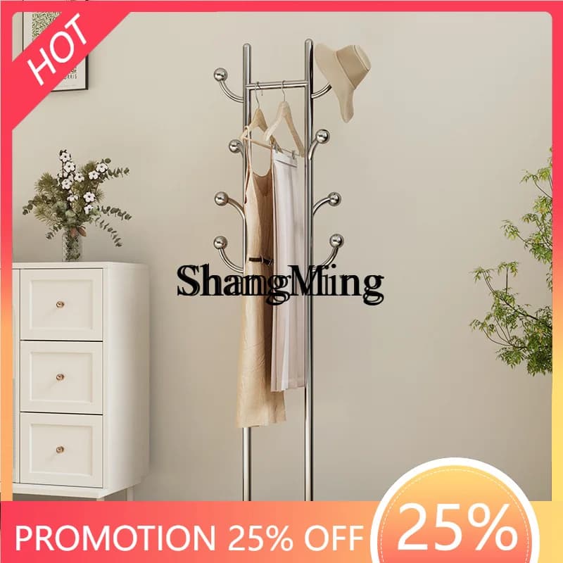 FG beautiful appearance stainless steel coat hangers from floor to ceiling for simple house space saving clothes hangers bedroom bedside table