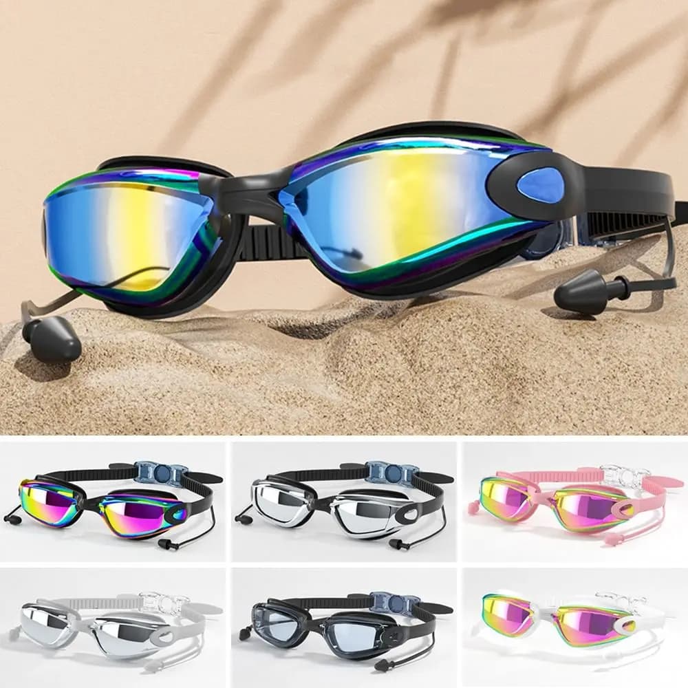 Occhialini da Nuoto Creativi HD Estivi Impermeabili Antiappannamento in Silicone Regolabili per Uomo e Donna