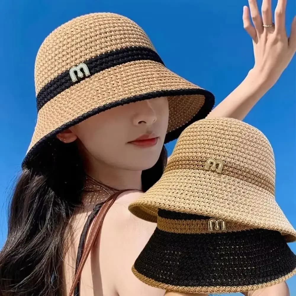Breathable Elegant Bow Fisherman Hat Foldable Wide Brim Woman Sun Hat Sunshade UV Protection Sunscreen Bucket Cap Outdoor