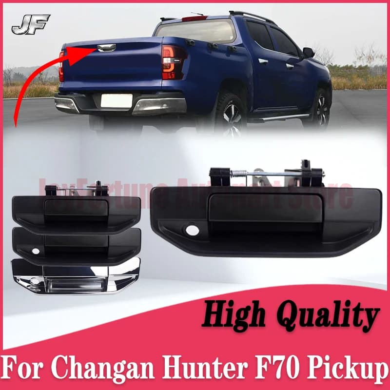 Rear Side Exterior Door Handle Cover With Camera Hole Car Tailgate Handle Trunk Handle For Changan Hunter F70 Pickup