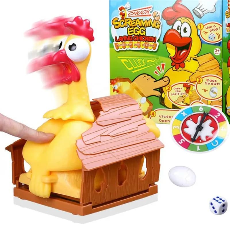 Divertente Lucky Chicken Laying Eggs Toys Interazione genitore-figlio Gioco da tavolo Gag Scherzo Party Gioco da tavolo Giocattoli Regalo per i bambini