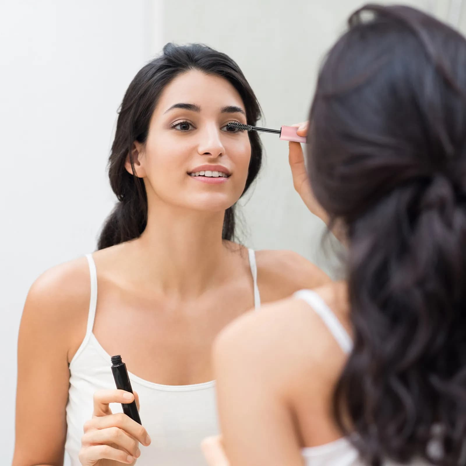4 Pezzi Tubetto Vuoto Ricaricabile per Mascara, Flacone con Applicatore per Eyeliner e Ombretto, Corpo Trasparente per Facile Controllo del Volume, Contenitore Fai-da-te per Trucco
