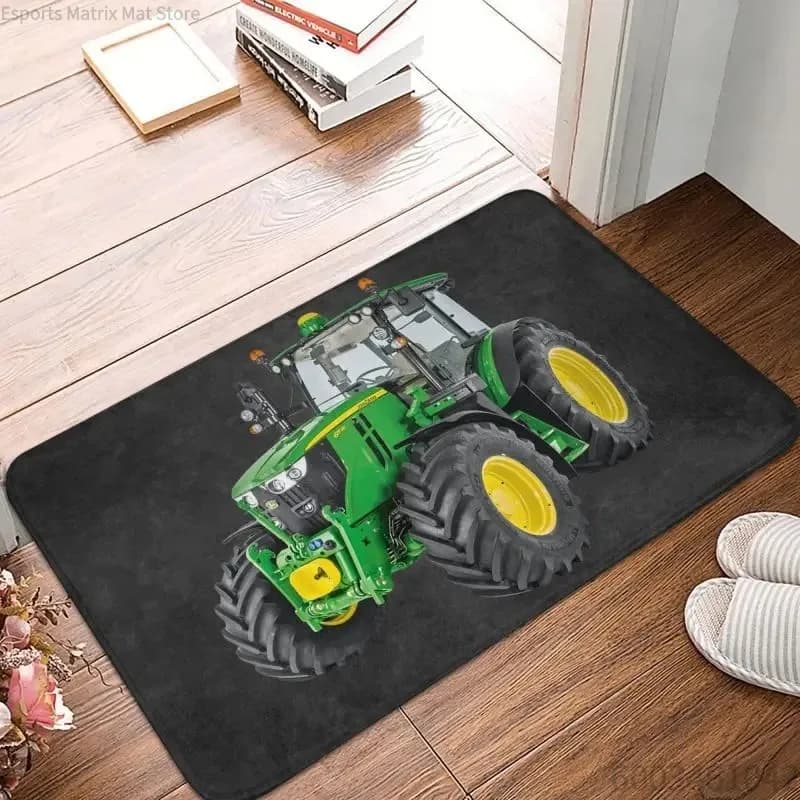 Divertente tappetino con design a forma di trattore, con retro antiscivolo, per cucina, bagno, balcone, ingresso, tappeto, decorazione per pavimento