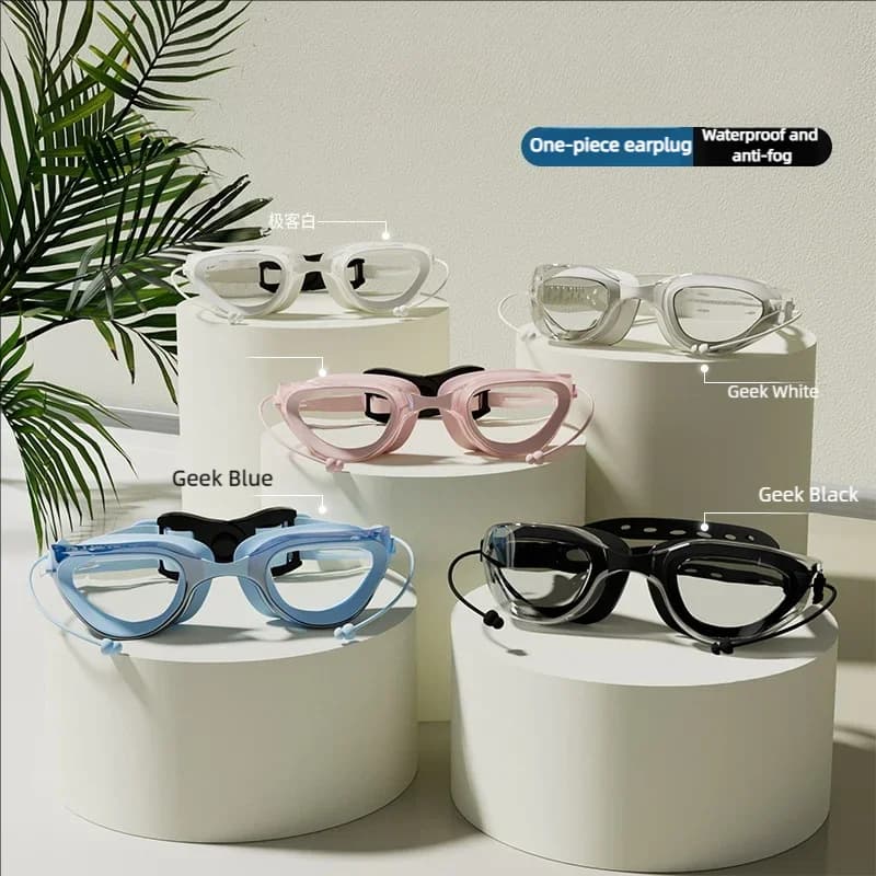 High-definition swimwear for men and women Anti-fog swimwear Occhialini with large frame Silica comfortable