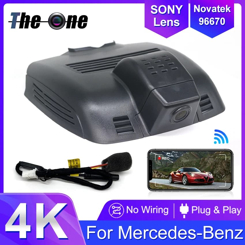 Model B 4K Wifi 3840*2160 DVR Camera for Auto Dash Cam for Mercedes-Benz CLS350 CLS320 CLS300 CLS260 W218 (2a Gen) 2012-2018