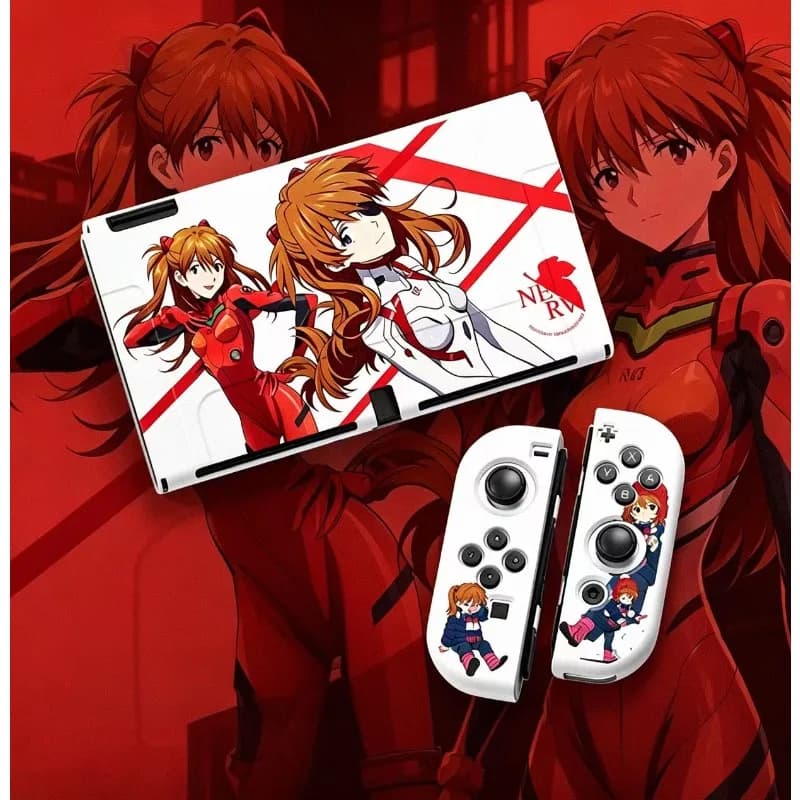 NEON GENESIS EVANGELION Anime Nintendo Switch OLED NS V2 Cover Protettiva per Joy-con Custodia per Console Accessori per Macchine da Gioco