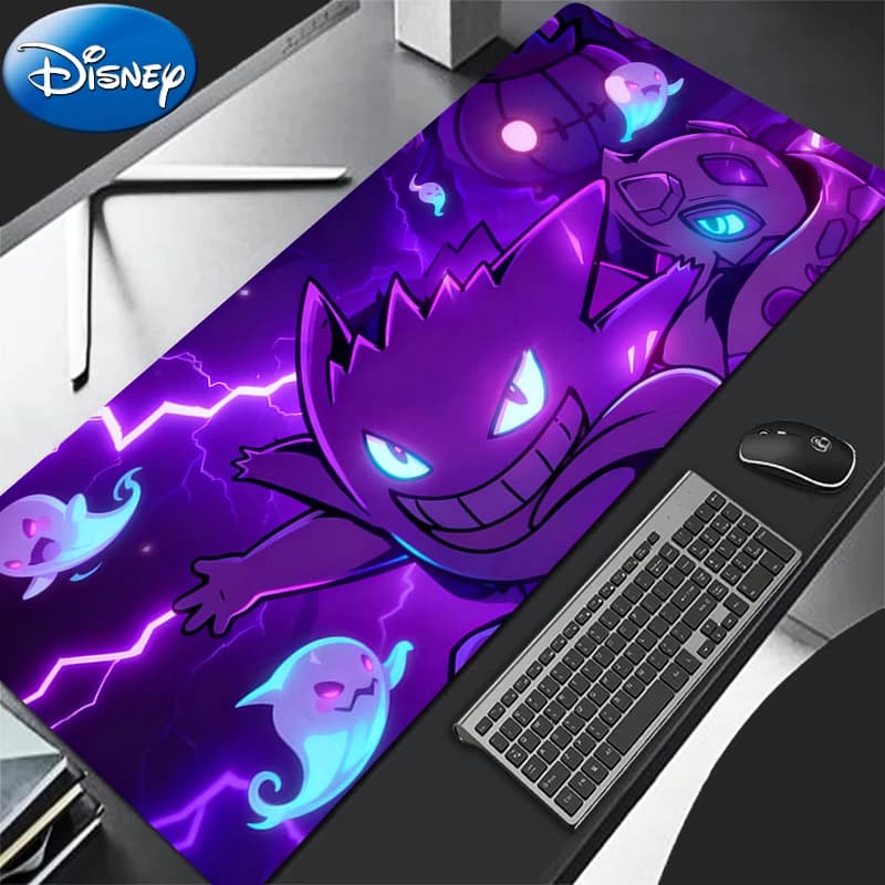 Tappetino per mouse E-sports Pokemon Gengar Accessori da gioco per PC Tappetino per scrivania antiscivolo Tappetino per tastiera Tappetino per mouse per tablet Decorazione per scrivania Anime