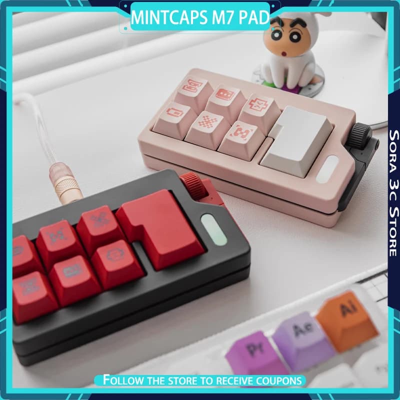 Mintcaps M7 Pad Mini tastiera meccanica Wireless Bluetooth Tastiera da ufficio Accessori per computer