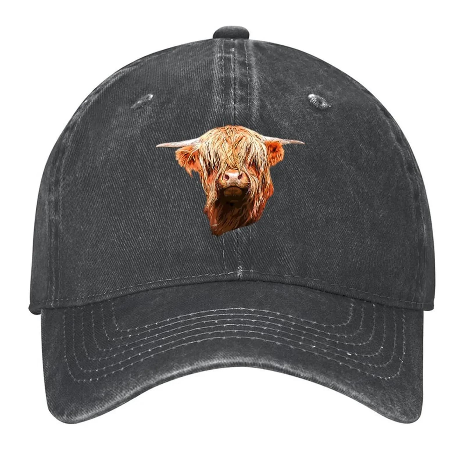 Spiaggia di berretto da baseball di bellezza della mucca scozzese delle Highland | -F- | Cappello personalizzato Icon Cappelli da donna 2025 da uomo