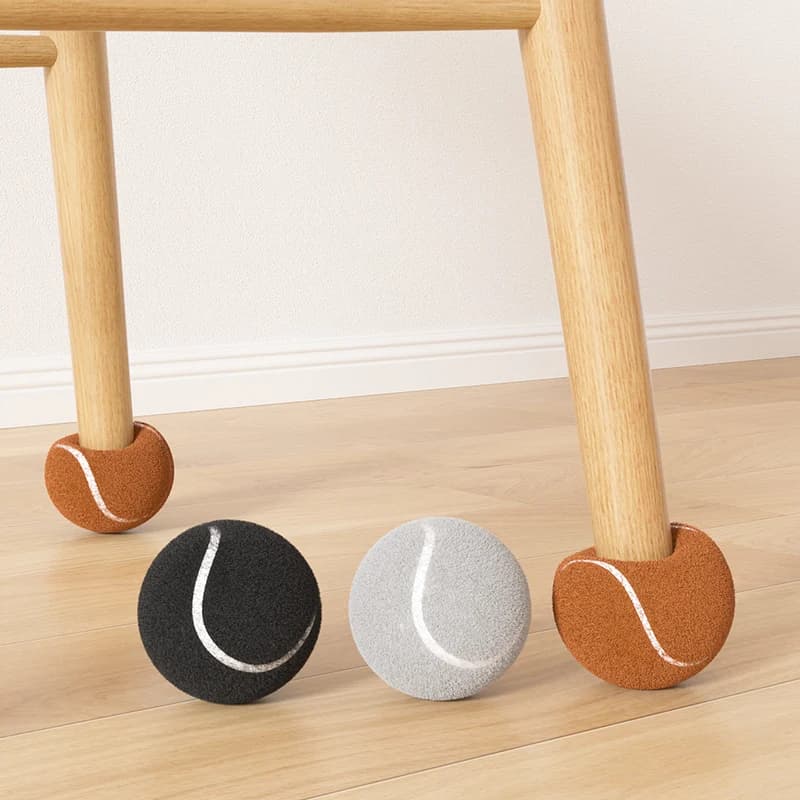 Protezioni per Gambe di Sedie, Design a Palla da Tennis, Coperture Antiscivolo e Silenziose per Piedi di Mobili, Cuscinetti Antigraffio per Pavimenti