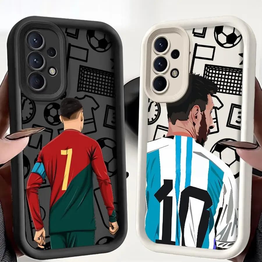 Custodia morbida per telefono in TPU con numero di calcio per Samsung Galaxy A32 A33 A56 A24 A16 A34 A36 A14 A26 A23 A22 A12 A13