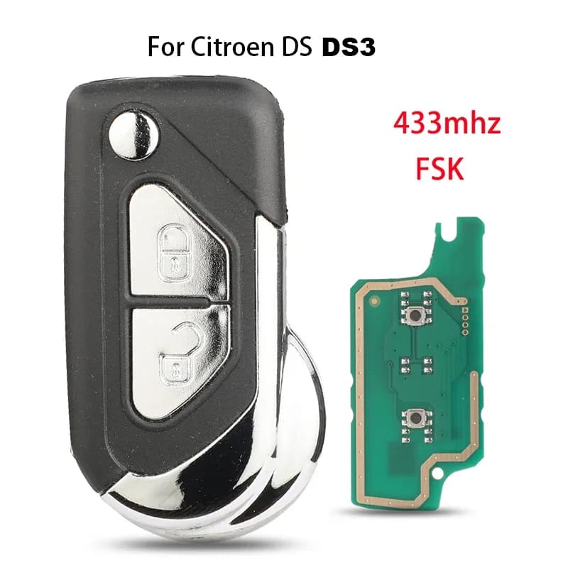 Flip Chiave A Distanza Dell'automobile 433 MHz FSK ID46 PCF7941 Chip Per Citroen DS3 C3 Berlingo 2009-2017 Modello: CE0523