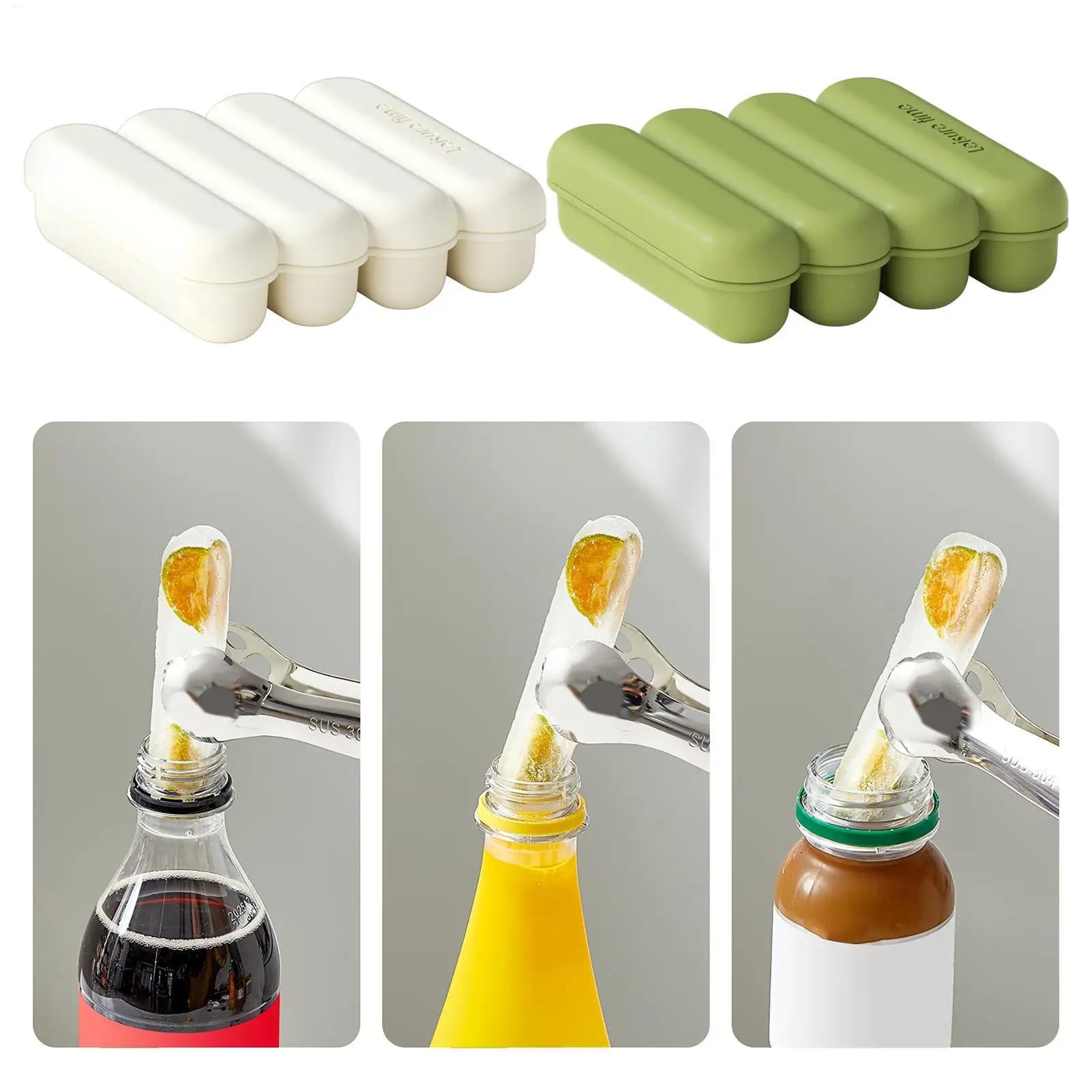 Stampo in Silicone per Ghiaccio a Cubetti Lunghi, Vassoio per Congelatore per Whisky, Cocktail, Succhi, Acqua, Accessori da Cucina