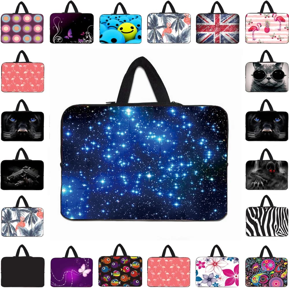 Borsa per Laptop Chromebook 10 14 16 17 Pollici, Custodia Portatile in Neoprene per Macbook Air 13.3, Lenovo 15.6, MSI, Cover per Mini PC