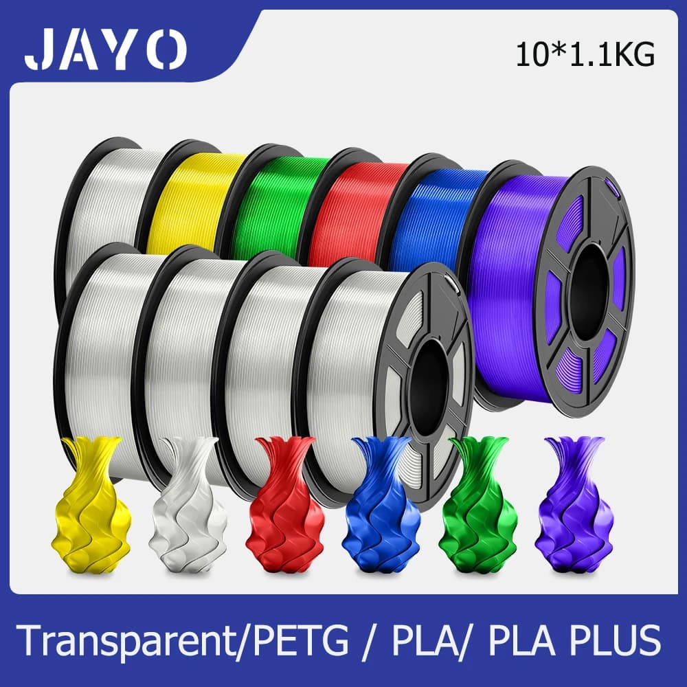 JAYO PETG/PLA/PLA+ 1,75 mm Multicolor 10 rolls 1,1 kg/roll 100% Lines in order 3D printing materials
