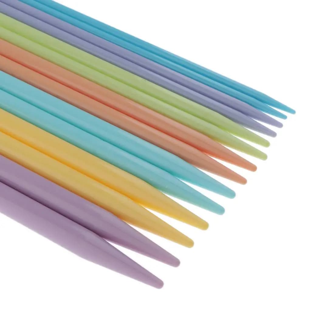 Plastic Knitting Weaving Tool Kit Vintage Straight Crochet Hooks for Beginners Craft Accessories