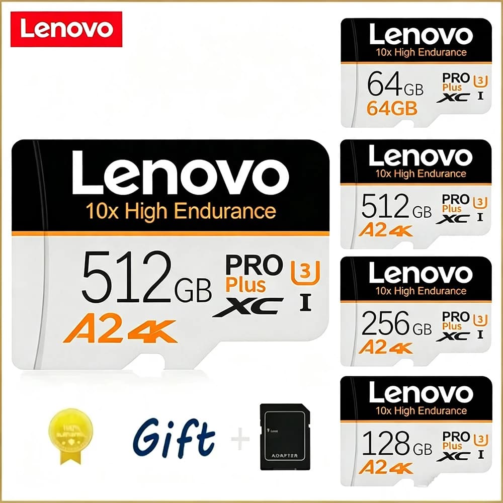 Lenovo SD Card High Speed Micro SD Card for Nintendo Switch 512GB 256GB 128GB 64GB U3 V30 Stable Performance SD Memory Card