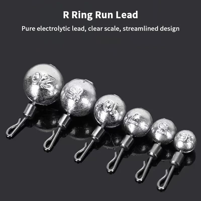 10pcs/box Fishing Sinkers 2.5g-3.5g-5g-7g-10g-14g-20g Round Solid Lead Sinkers Auxiliary Fishing Tackle Accessories Wholesale