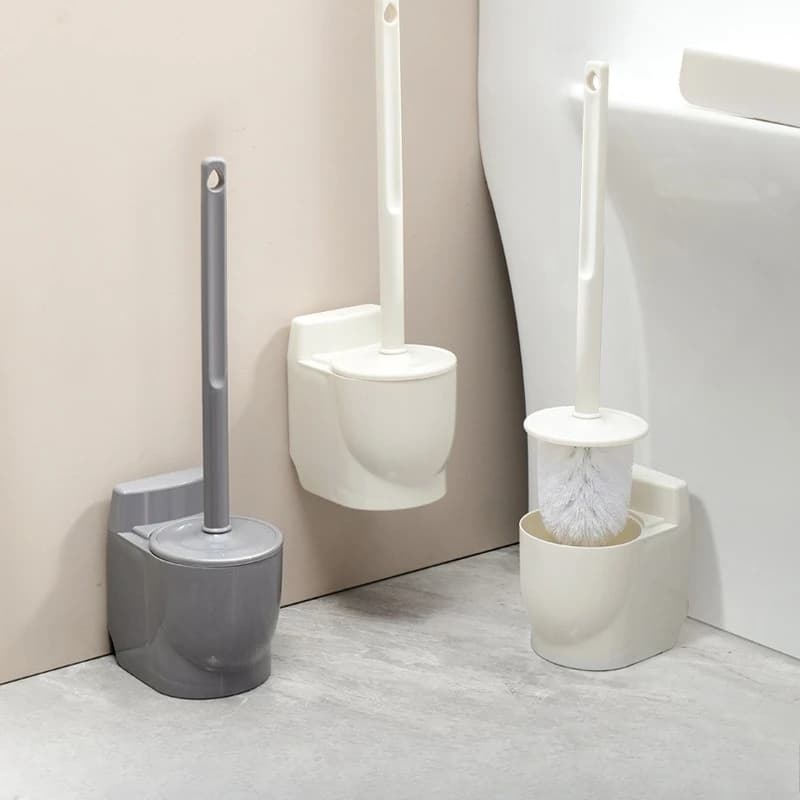 Wall Mounted Toilet Brush Bathroom Accessories Hard‑Bristled Creative Toilet Brush Household Items Cleaning Supplies