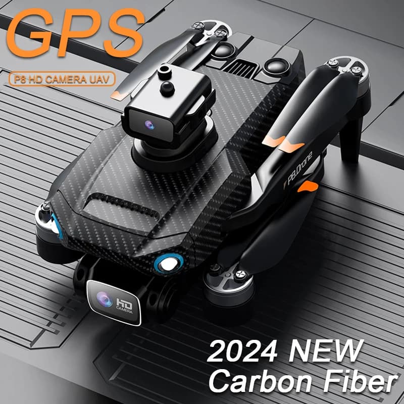 P8 Professional GPS Drone 8K HD Camera RC Dron 5G WIFI FPV Brushless drones avoidance Carbon fiber folding quadcopter