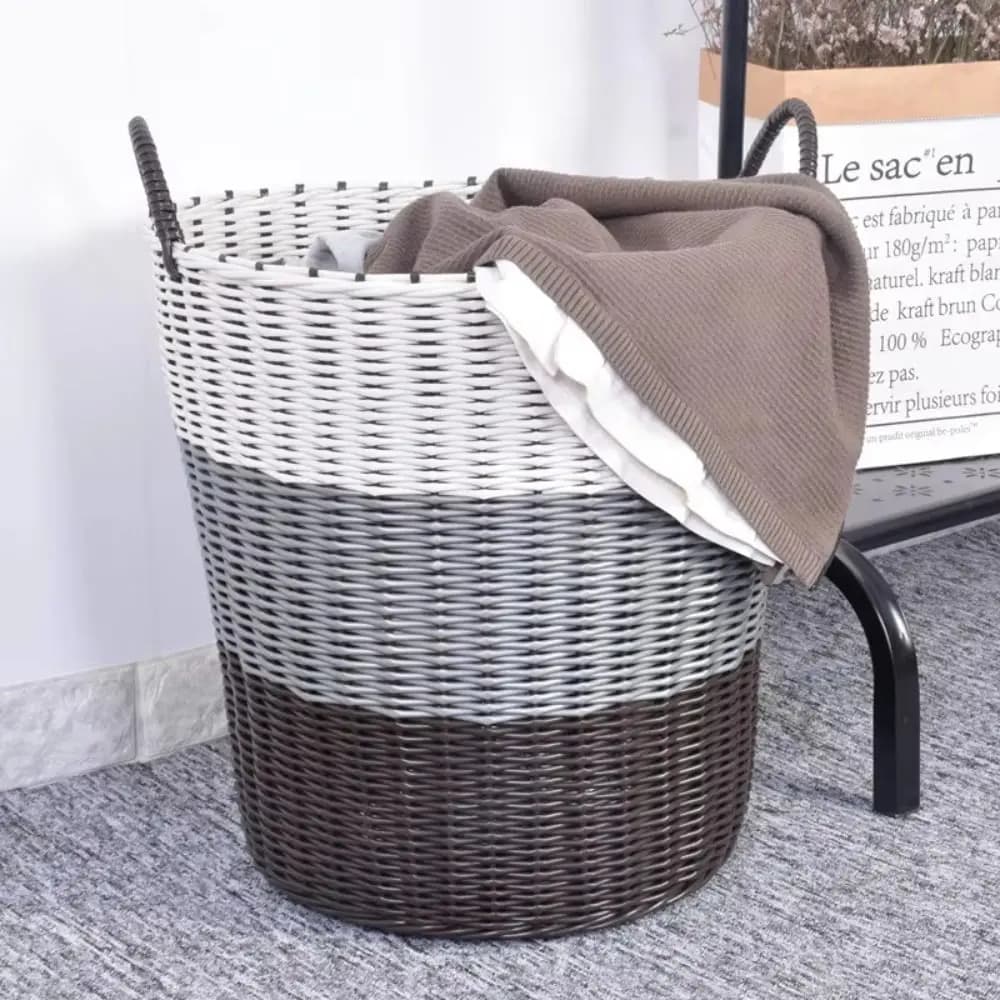 Cesto per vestiti sporchi Cesto per biancheria pieghevole in tessuto Cesto portaoggetti per giocattoli in stile rattan per vestiti sporchi Articoli per la casa