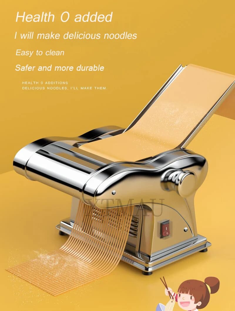 Electric Noodle Stainless Steel Dough Sheeter Dough Roller Automatic Pasta Maker Machine