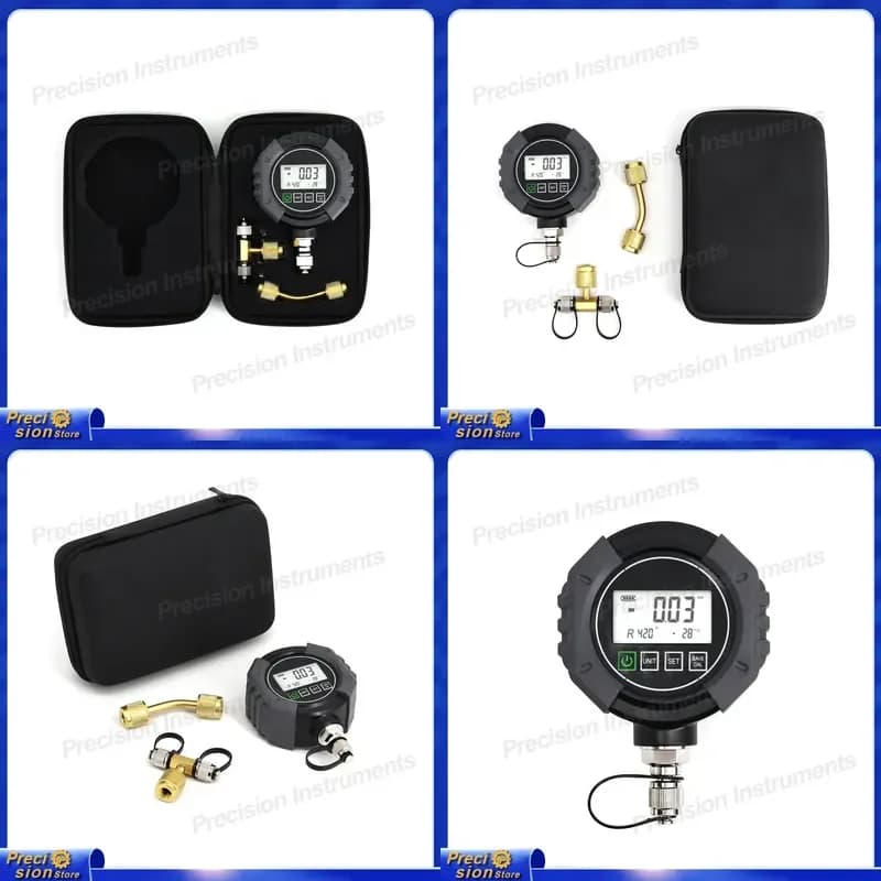 For High Precision Digital Vacuum Gauge Portable Battery Powered LCD Backlit Air Pressure Tester Auto Car Engine Diagnostic