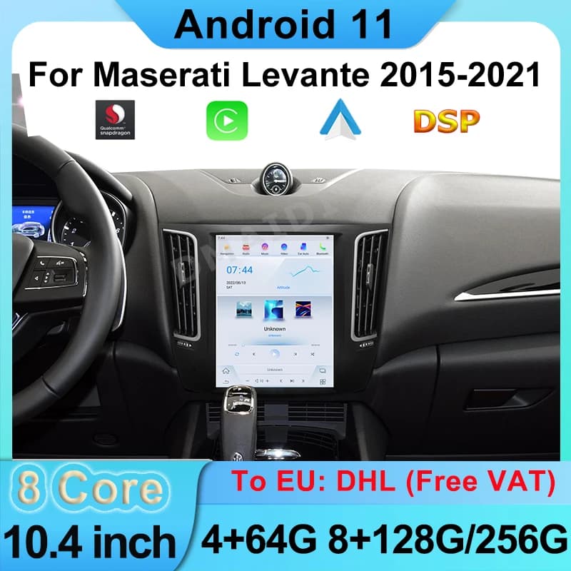 Navigazione GPS Autoradio Per Maserati Levante 2015 -2021 Qualcomm Android 11 Car Multimedia Lettore DVD CarPlay WIFI Tesla Schermo