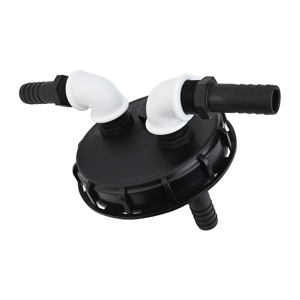 Tappo IBC da 163 mm Tappo adattatore serbatoio acqua per giardino 2x25mm Tubo connettore rapido Coperchio filtro acqua piovana in plastica Raccordi rubinetto