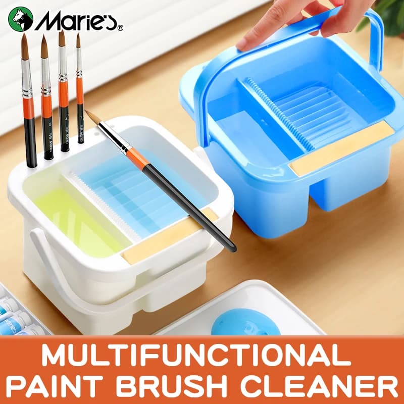 1pc Marie Detergente/lavatrice per spazzole multifunzionale, bianco, rosa, blu Portaspazzole portatile per lavabo, Organizzatore per acrilico