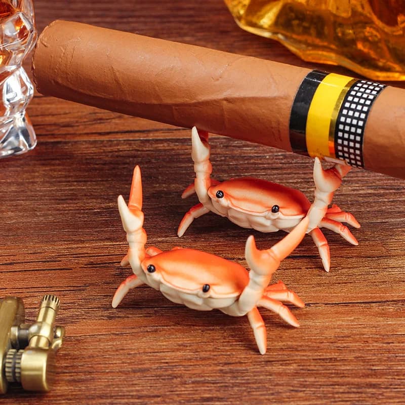 Crab Shaped Cigar Holder Creative Cigar Rest Rack Portable Cigar Ashtray Holder Cigar Ash Keeper Cigar Accessory