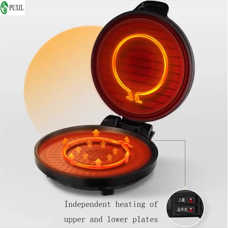Electric pancake stall, pancake machine with double side heating for domestic use, non-stick pancake pan, deep pan, enlarged pan, frying