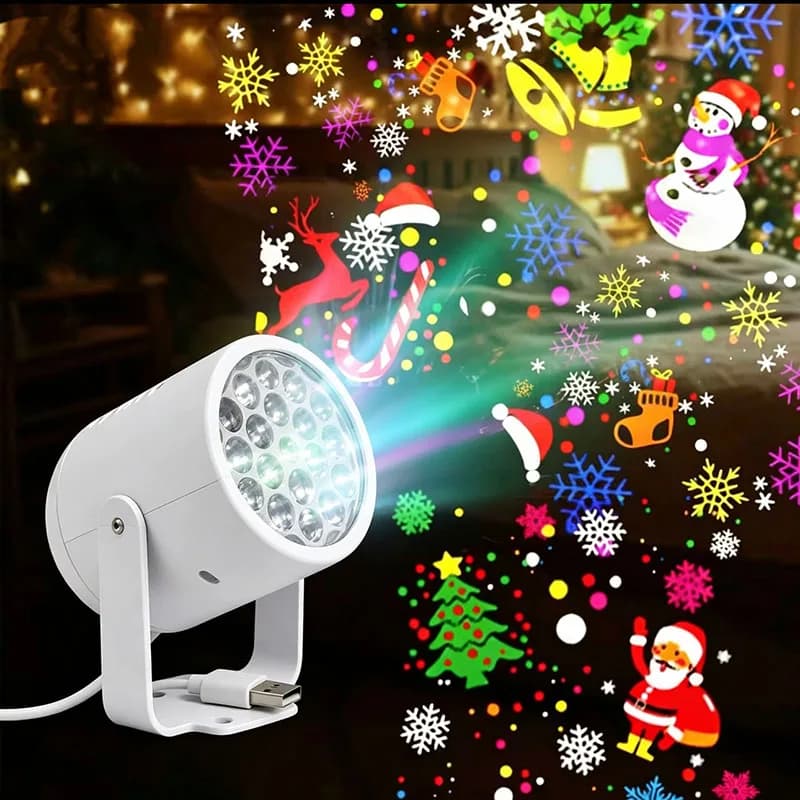 Ocean Theme Cartoon LED Projector Light, Kids Bedroom Night Lamp, Xmas Holiday Party Stage Decoration