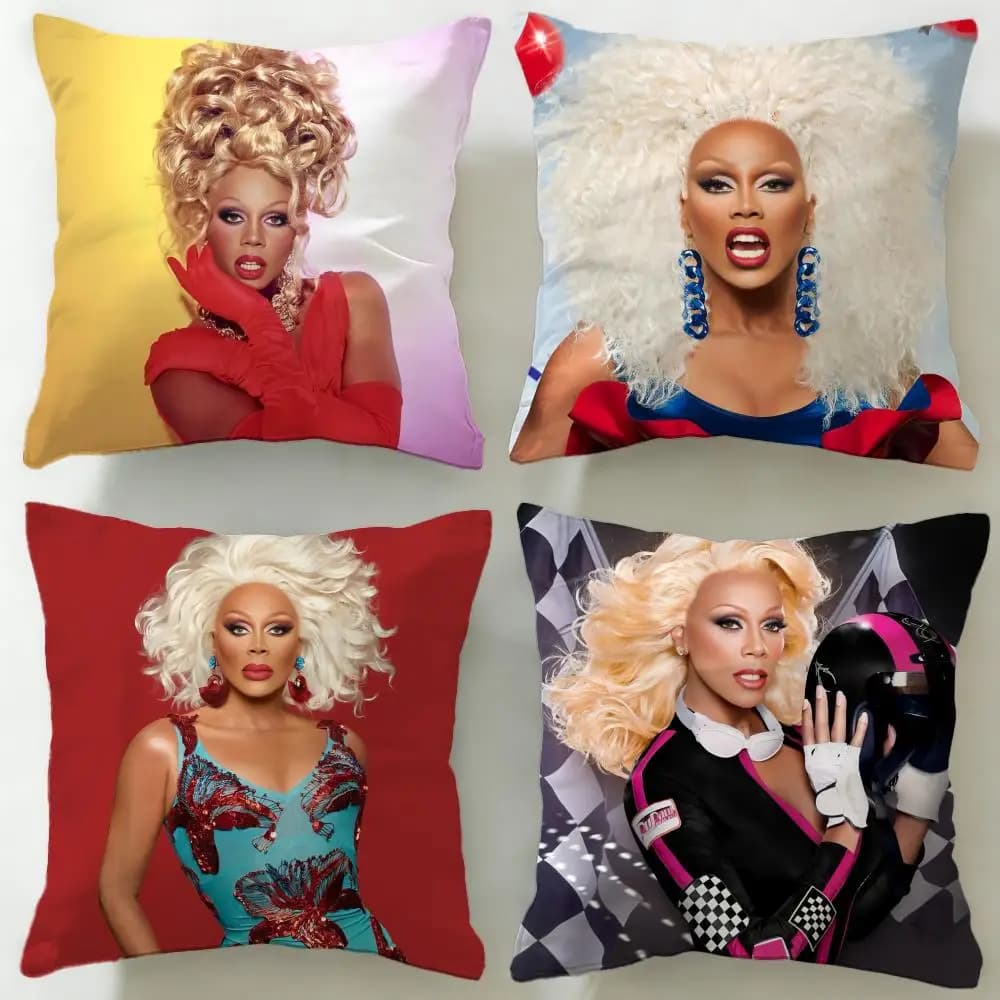 Federa per cuscino classica del presentatore televisivo RuPaul, morbida e facile da lavare, versatile per divano, letto, viaggi e ufficio