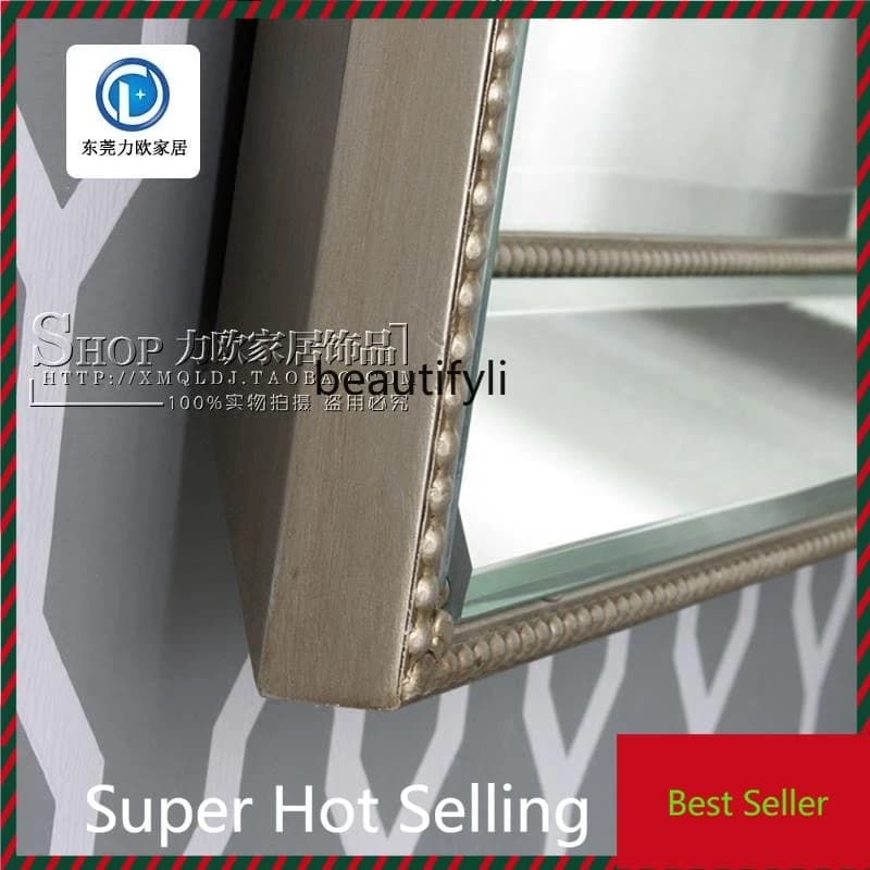 F185 Specchio da bagno quadrato semplice, decorazione del soggiorno del foyer, specchio per il lavaggio del bagno, specchio cosmetico a parete