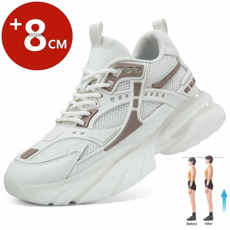 High Quality casual sports lift shoes Dad shoes increasing height for men Hidden heels Increase in insole 8CM Unisex elevator sneaker