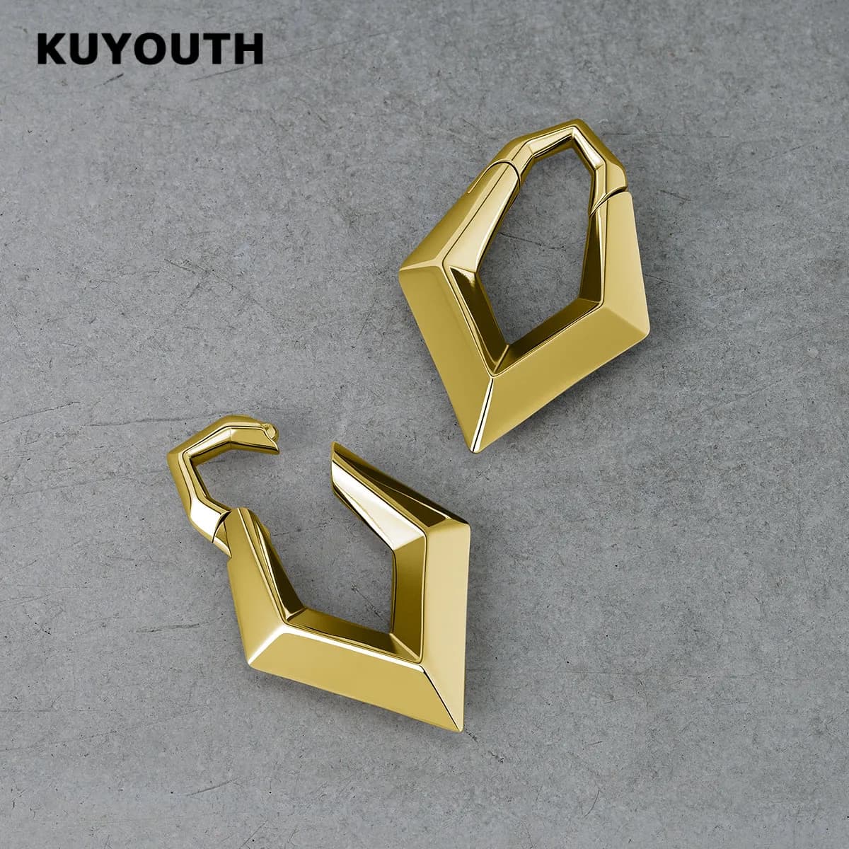 KUYOUTH Pesi Auricolari Magnetici a Rombo in Rame Premium, Tunnel Auricolari Pendenti di Lusso, Dilatatori Ipoallergenici, Gioielli per Piercing Corporeo