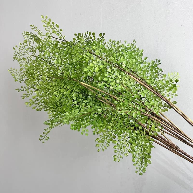 4pcs Artificial Asparagus Fern Branch Plastic Green Plants Bedroom Decorative Simulation Black Bone Mang Leaf Hotel Decoration