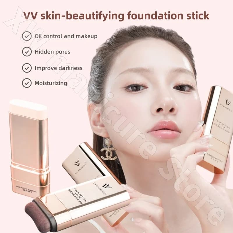 VV Fondotinta liquido a doppia testa Correttore in stick Leggero e illumina la pelle e impermeabile per una lunga durata e mai togliere 20 g