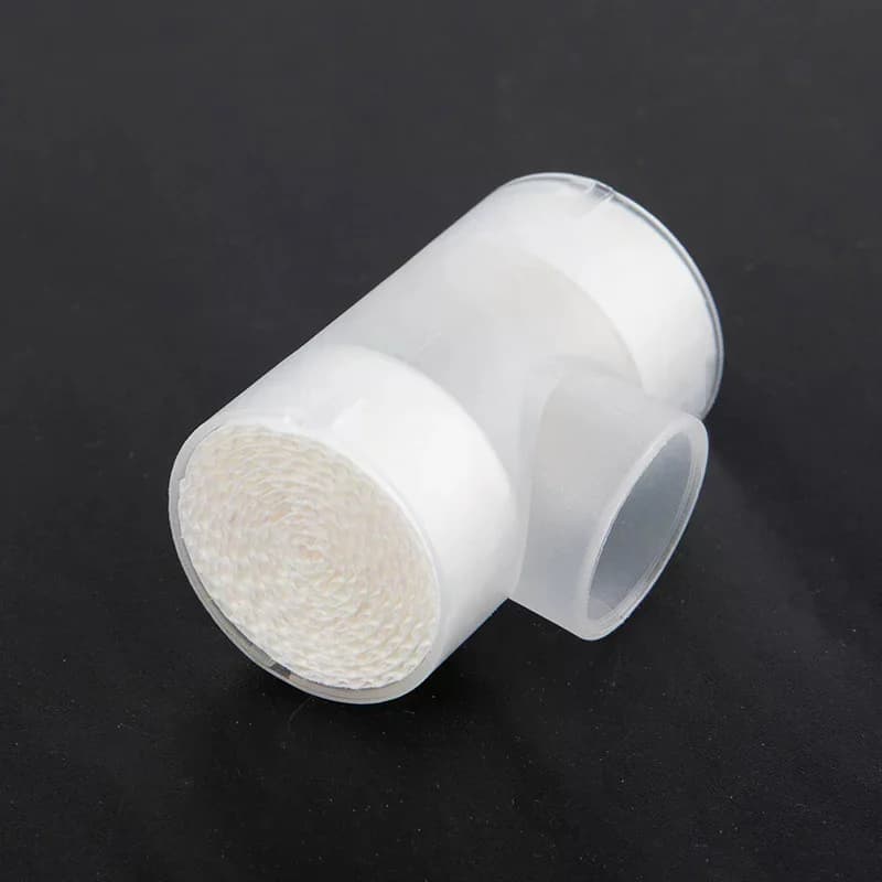 Disposable Steriled Heat Moisture Exchangers Tracheostomy Trach Vent HME Filter With Oxygen Interface And Sputum Suction Port