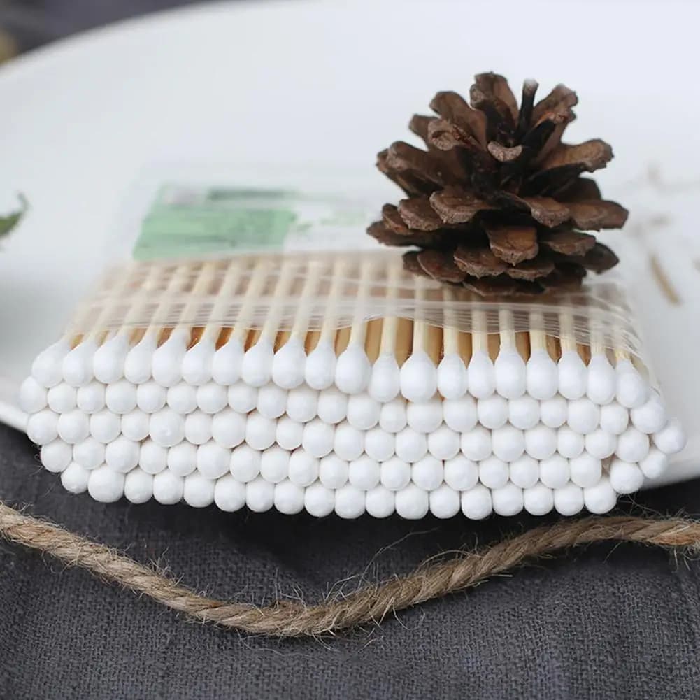 10/100 pcs disposable cotton tamps for application of cream beauty sticks ostrich cotton